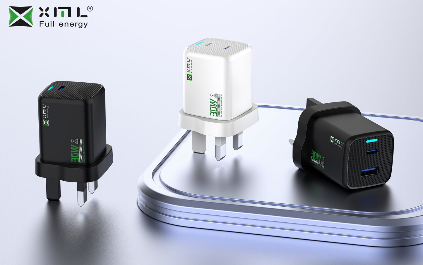 xmlcharge LD-510 30W fast charger UK plug