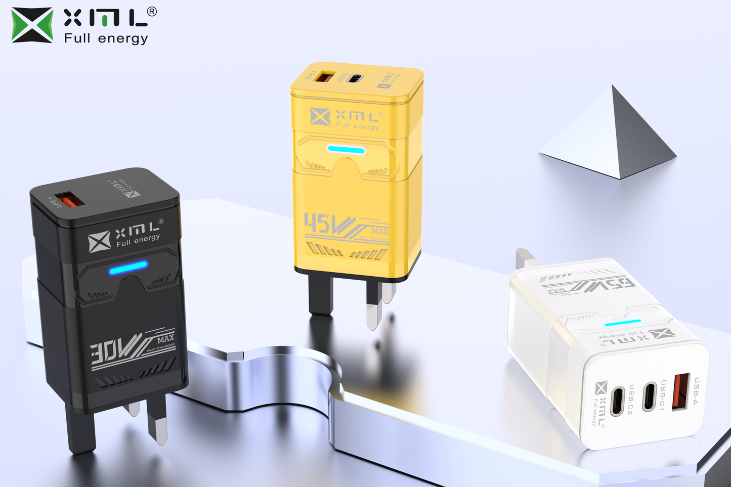 xmlcharge LD-338 30W 45W 65W fast charger UK plug