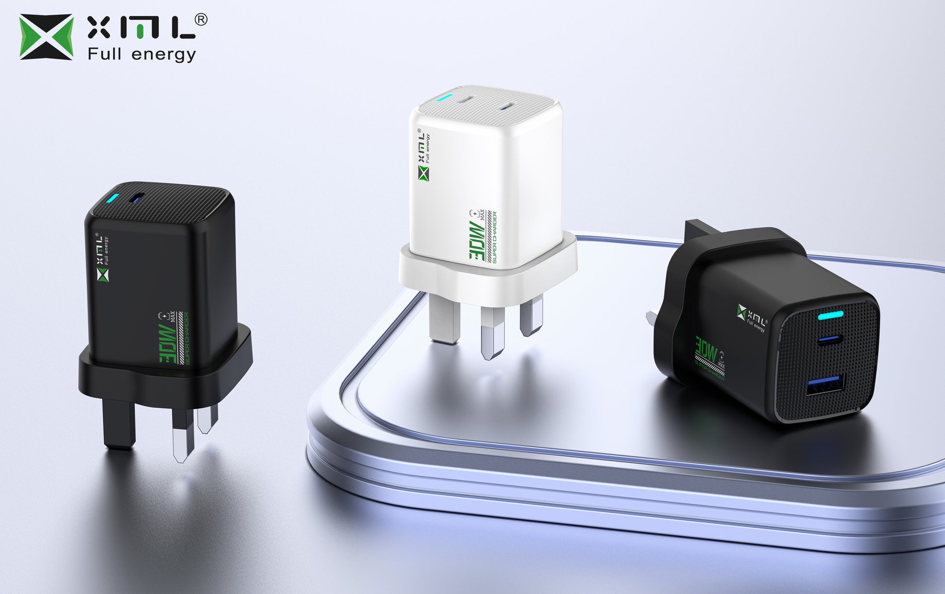 xmlcharge LD-510 30W fast charger UK plug