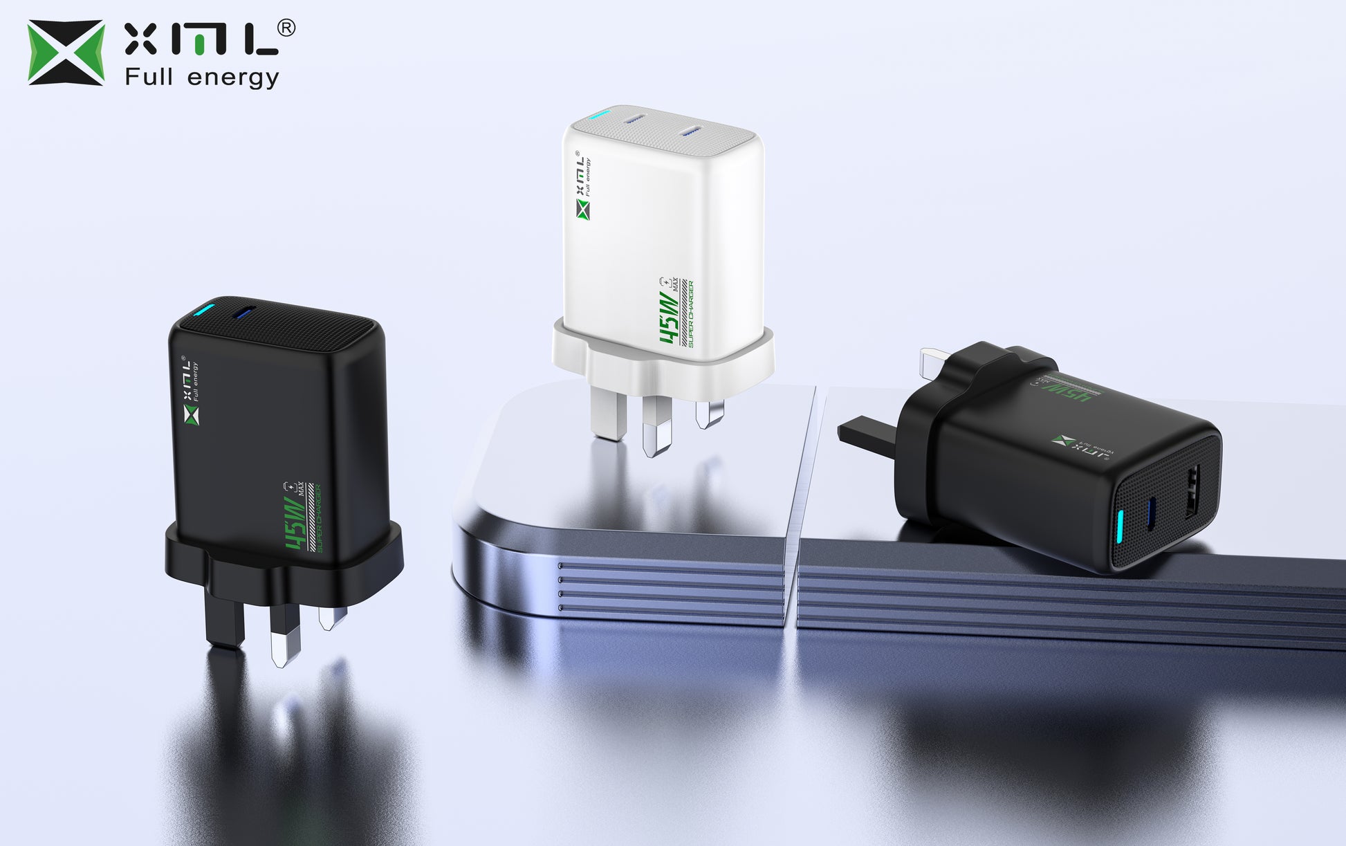 xmlcharge LD-630 45W fast charger UK plug