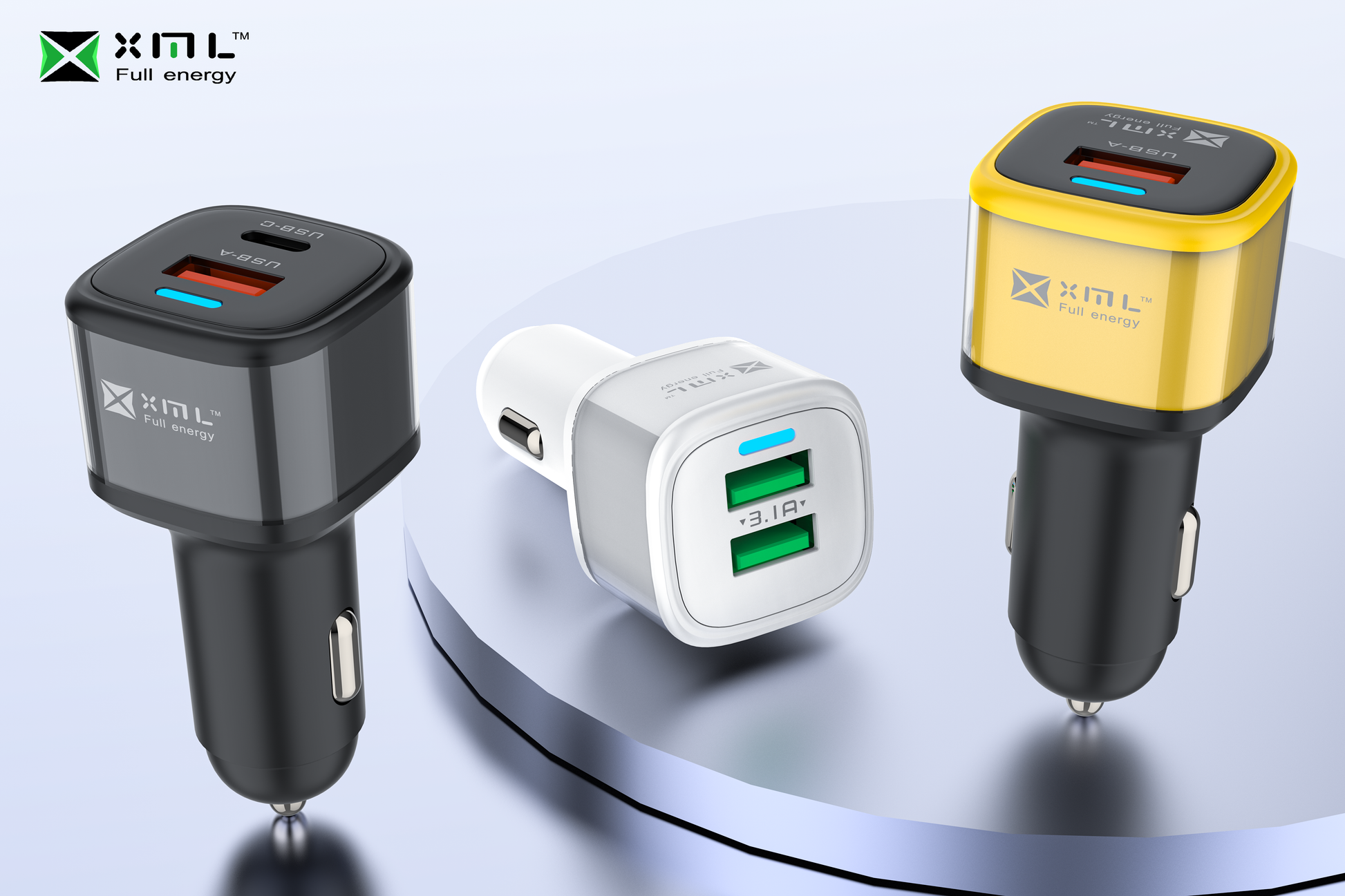 xmlcharge UCC-008 dual-port USB-C and USB-A car charger